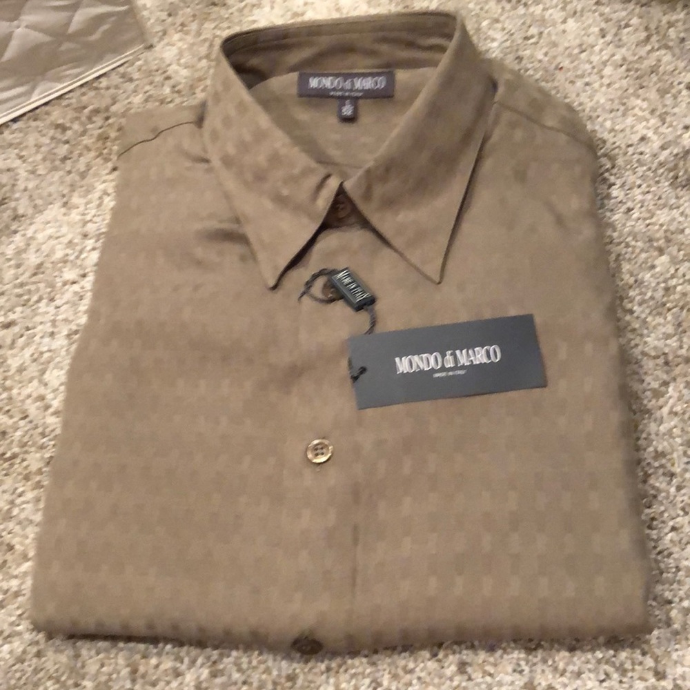 Men’s olive dress shirt